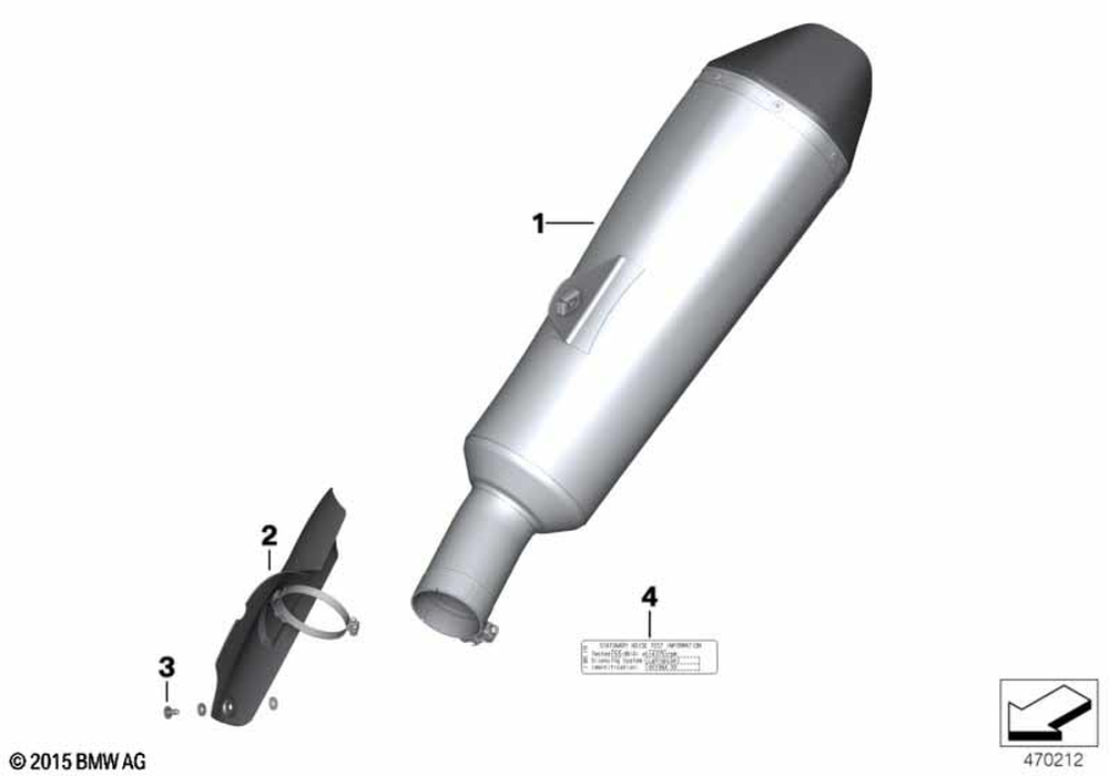 BMW Motorrad Carbon Cover For Cross Tube — 77118554341 — parts illustration