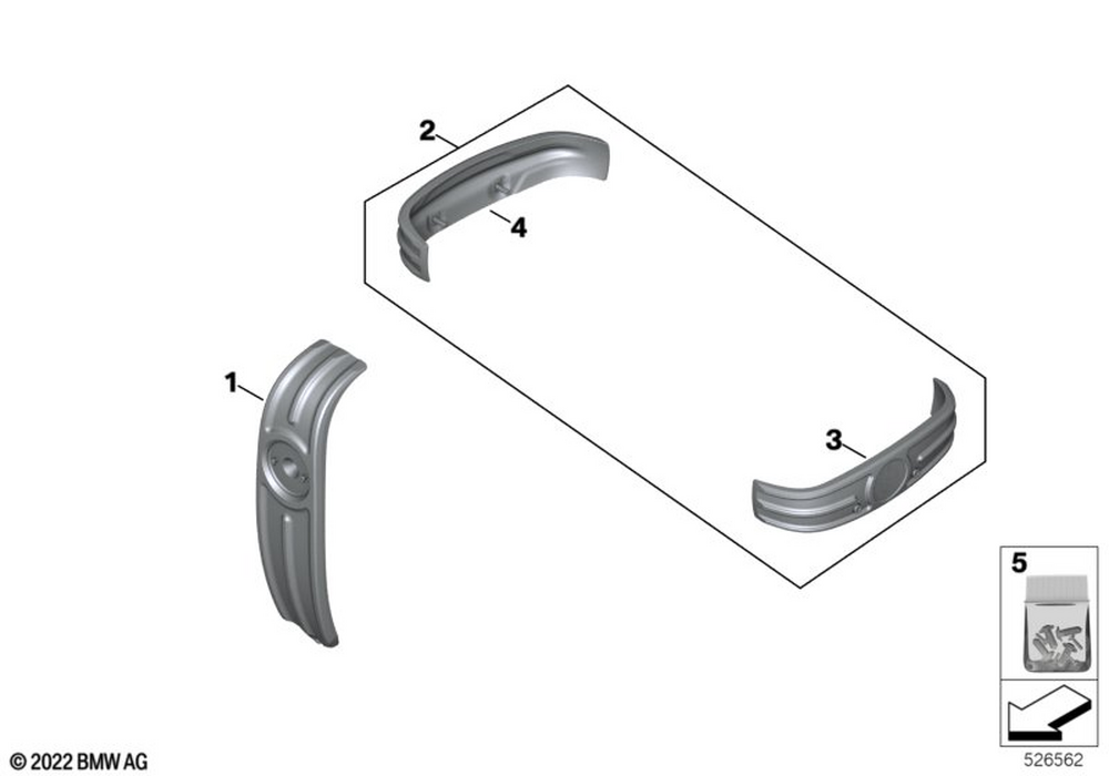 BMW Motorrad Set, Trim Strip, Cylinder Head Cover — 77122469286 — parts illustration