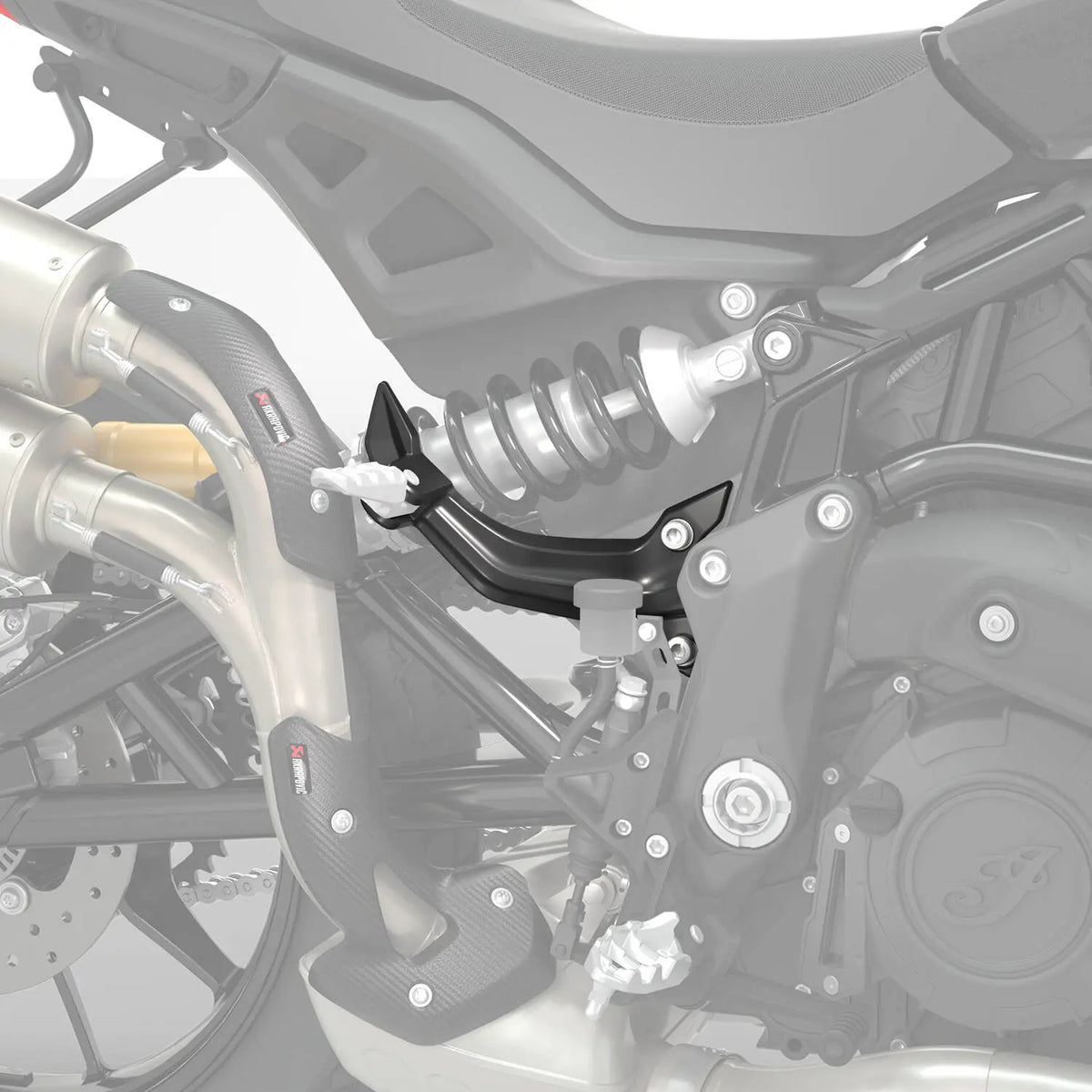 Passenger Foot Peg Mount for High Exhaust, Black - image 4 of 4