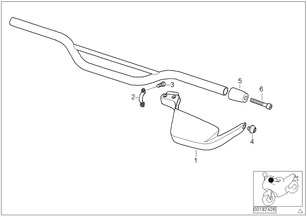 BMW Motorrad Handlebar Vibration Absorber — 32712346586 — parts illustration