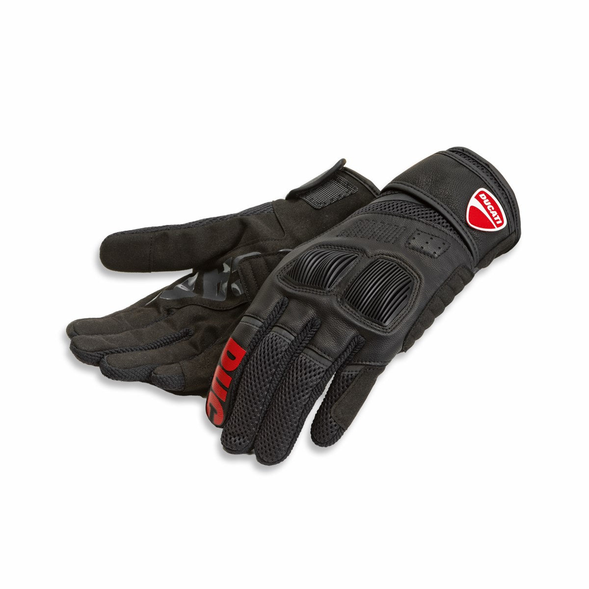 Ducati Summer C4 Gloves — Red/Black