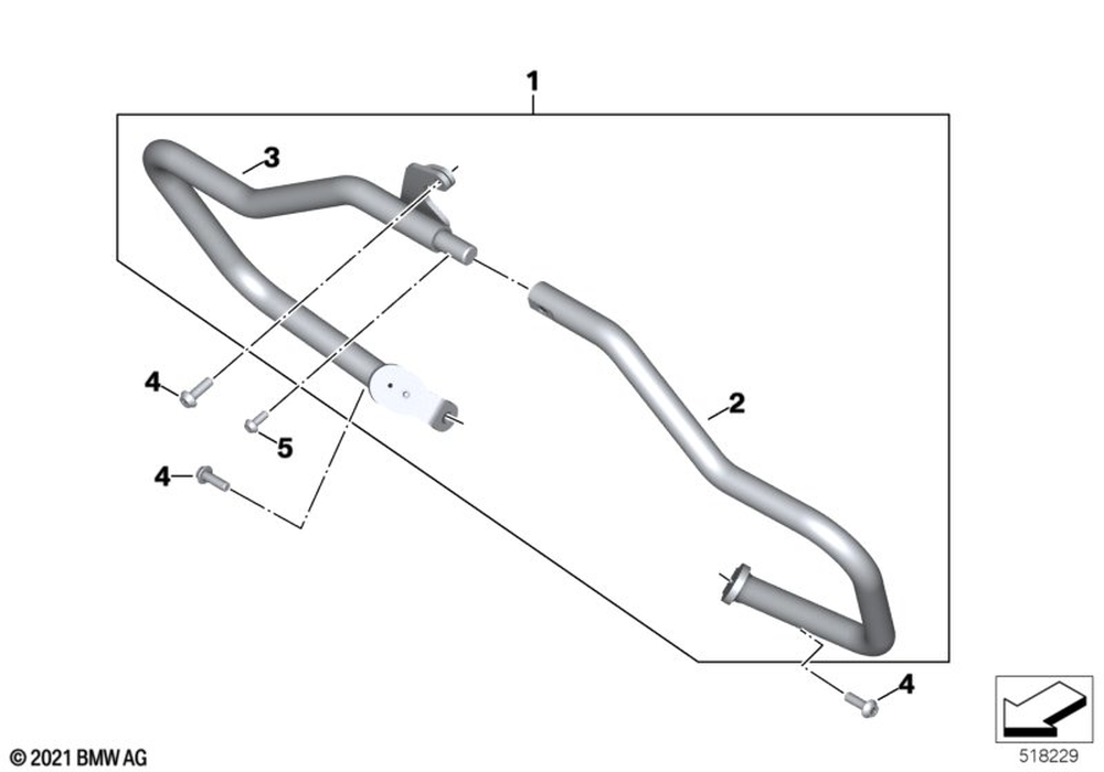 BMW Motorrad Engine Protection Bar Set — 77147924349 — parts illustration