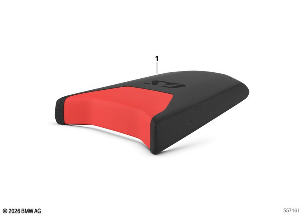 BMW Motorrad Passenger Seat Sport - Black/Red — 52538829436 — parts illustration