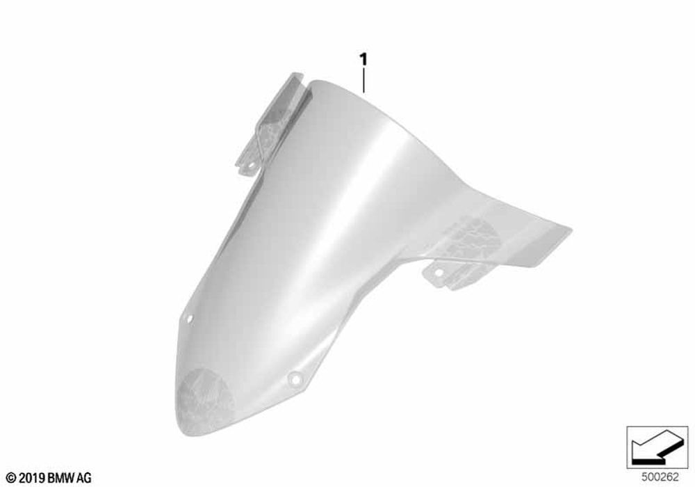 BMW Motorrad Windshield, High, Tinted — 77331686594 — parts illustration