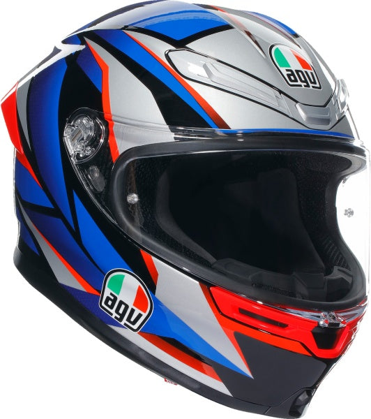 AGV K6 S Slashcut Helmet — Blue/Red