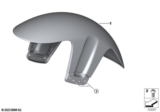 BMW Motorrad Front Wheel Fender - Rohteil — 46611540305 — parts illustration