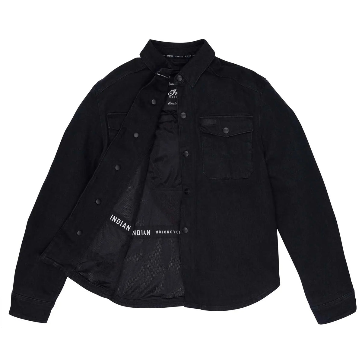 Indian Motorcycle Men's Canyon Denim Overshirt, Black