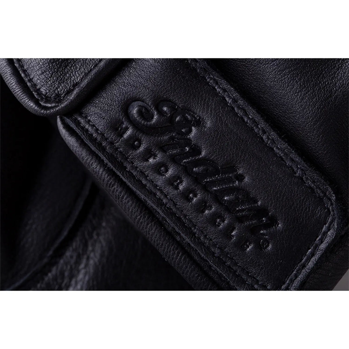 Indian Motorcycle Men's Deerskin Strap Glove, Black