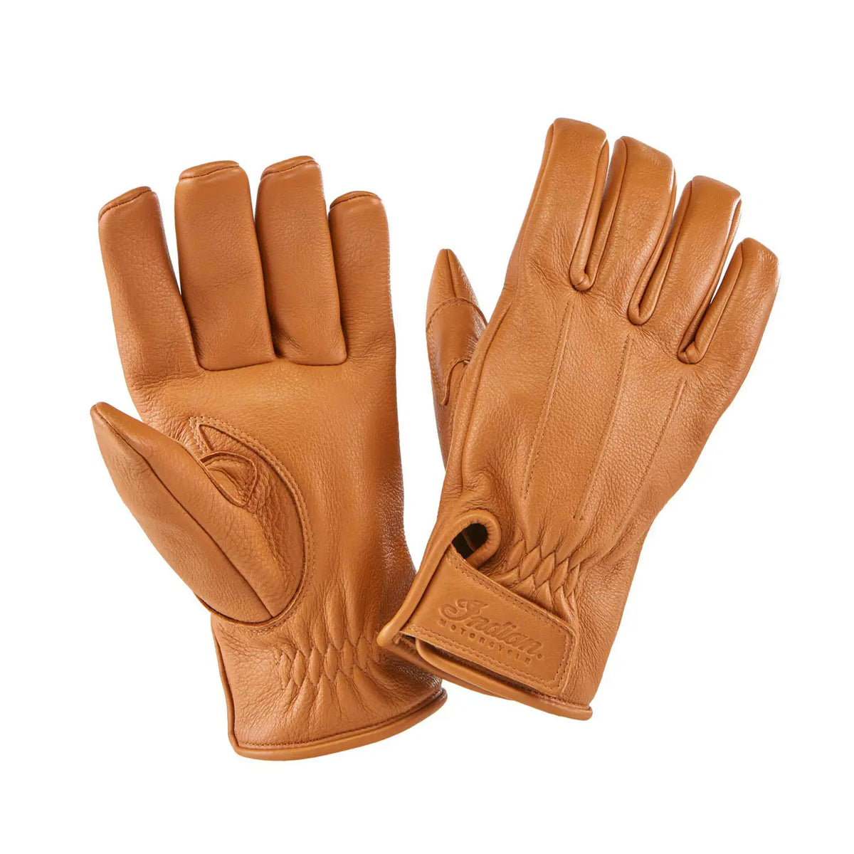 Indian Motorcycle Men's Deerskin Strap Glove, Tan