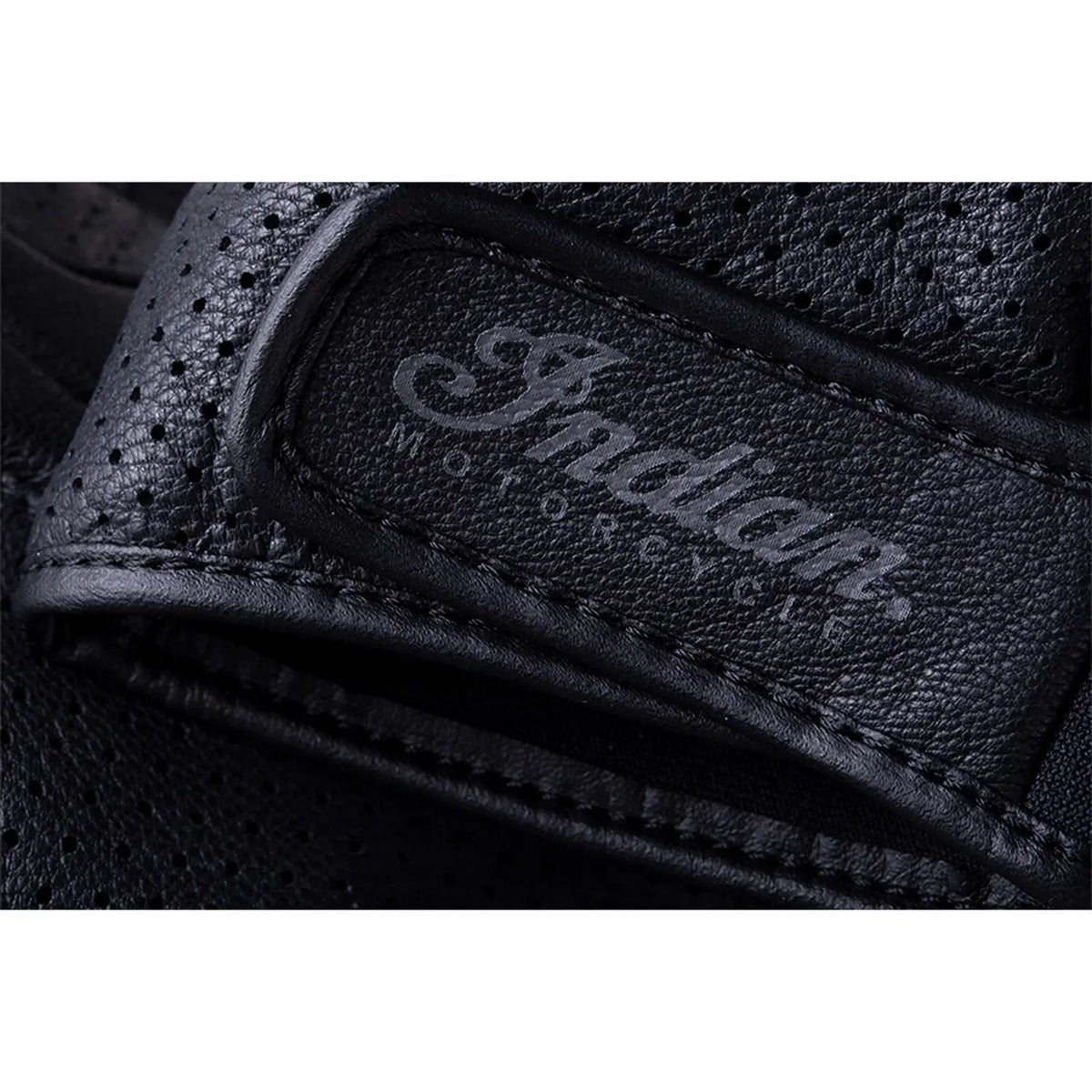 Indian Motorcycle Men's Leather Fingerless Denton Glove, Black