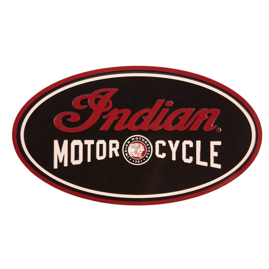 Indian Motorcycle Script Logo Metal Sign