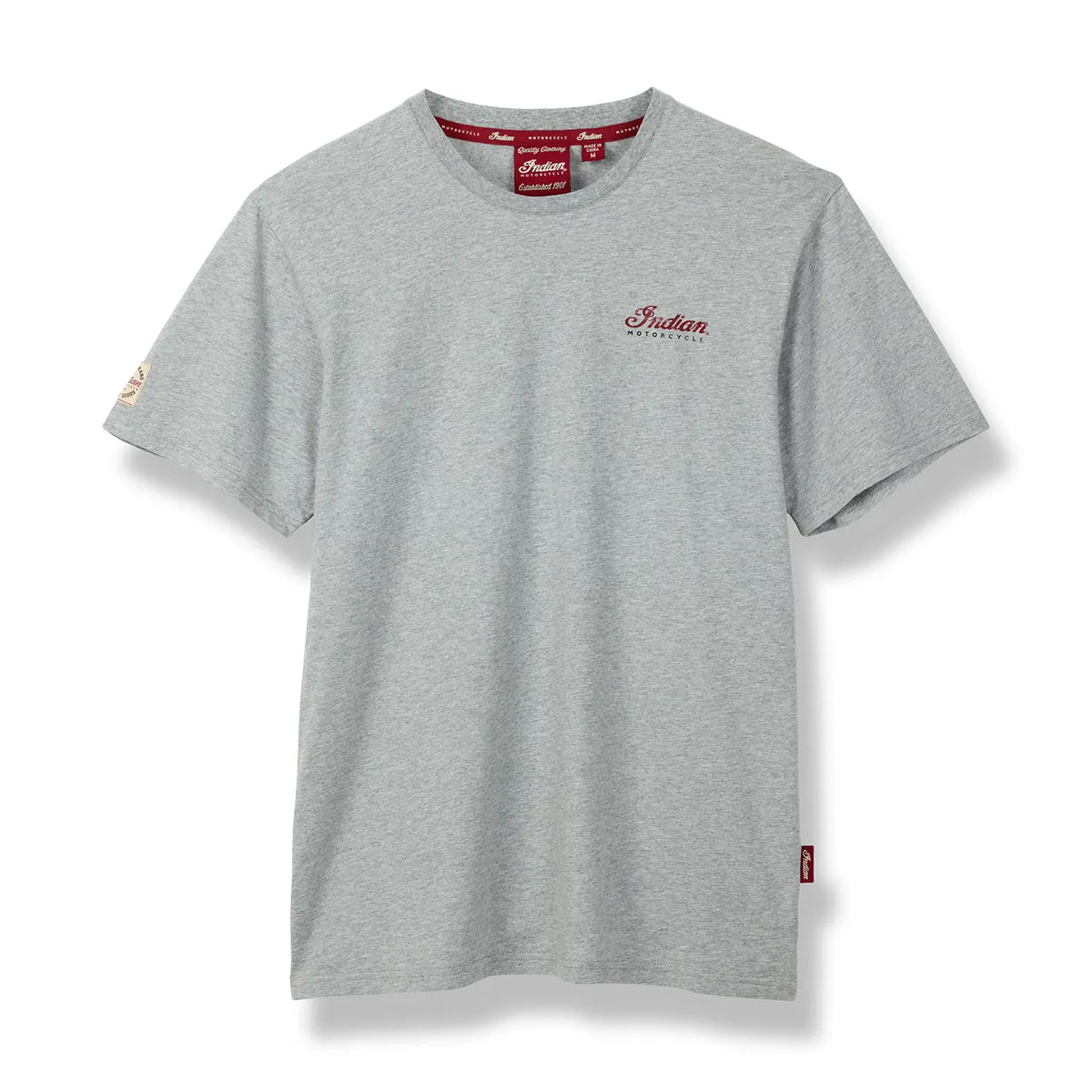 Indian Motorcycle Men's Garage T-Shirt, Gray — XL