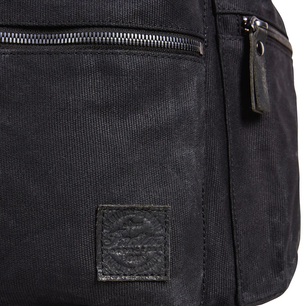 Indian Motorcycle Waxed Canvas Backpack, Black