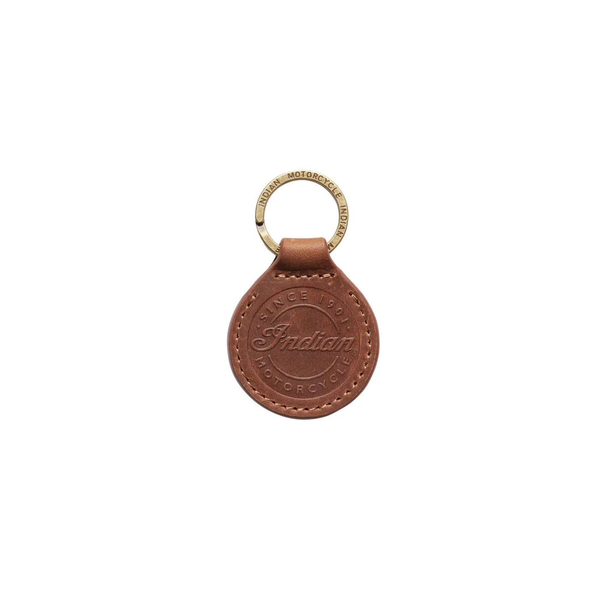 Indian Motorcycle Circle Leather Key Ring