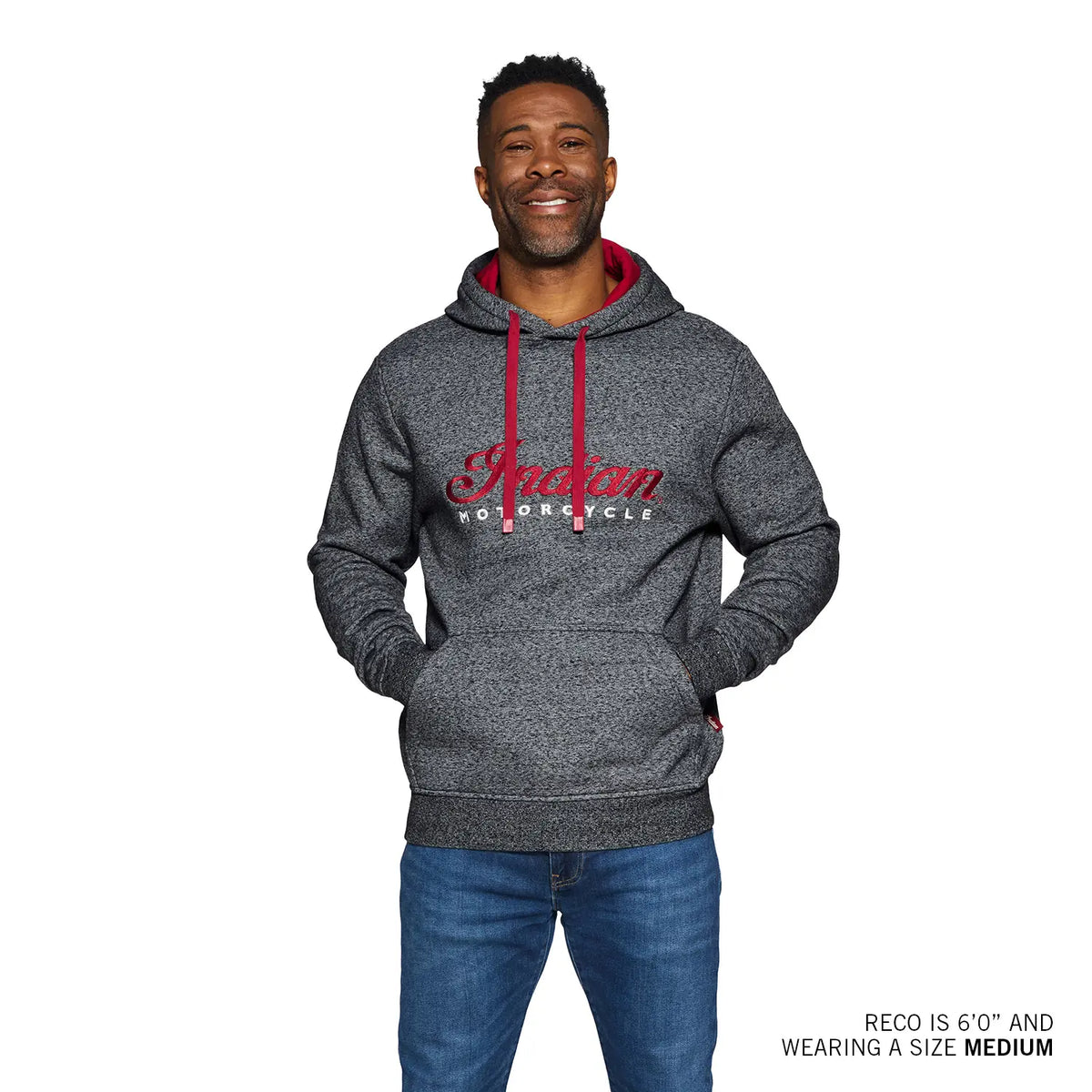 Indian Motorcycle Men's Logo Headdress Hoodie, Gray — S