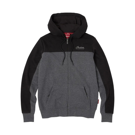 Indian Motorcycle Women's Colorblock Script Hoodie, Gray