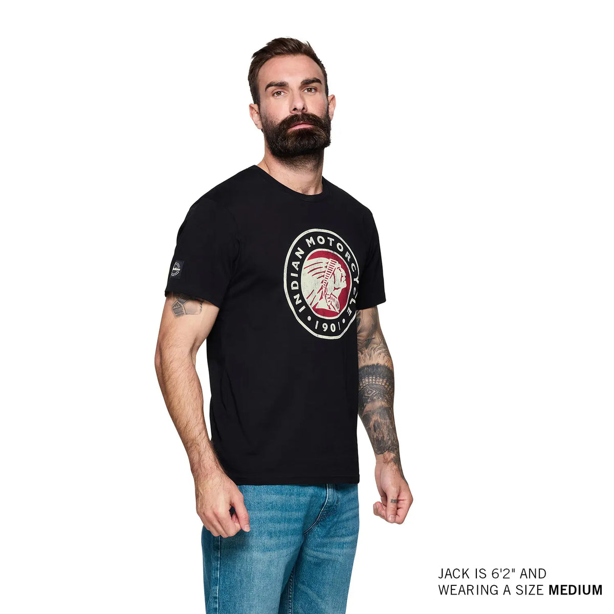 Indian Motorcycle Men's Headdress Icon T-Shirt, Black