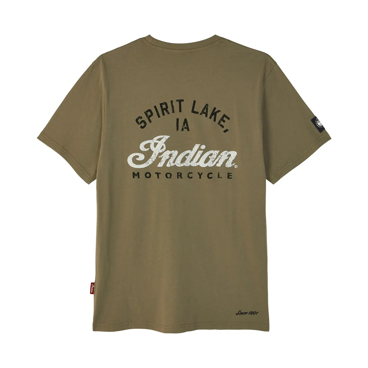 Indian Motorcycle Men's Spirit Lake IA Pocket T-Shirt, Green — S