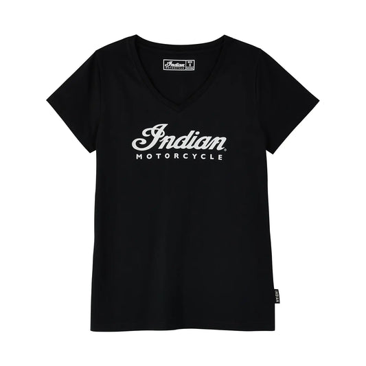 Indian Motorcycle Women's Essential Script Logo T-Shirt, Black