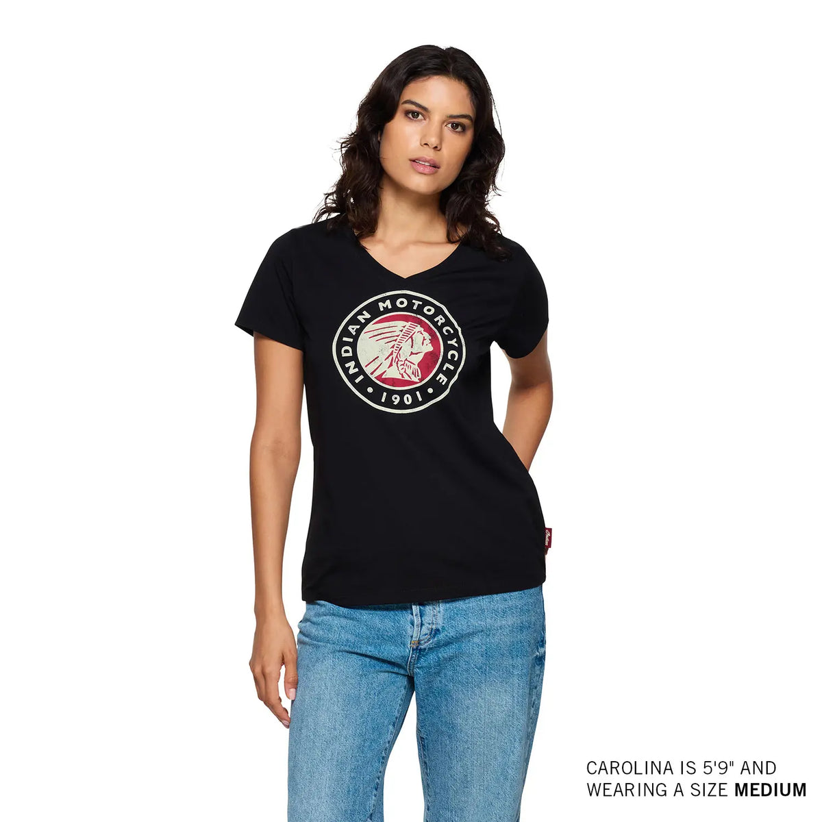Indian Motorcycle Women's Headdress Icon T-Shirt, Black