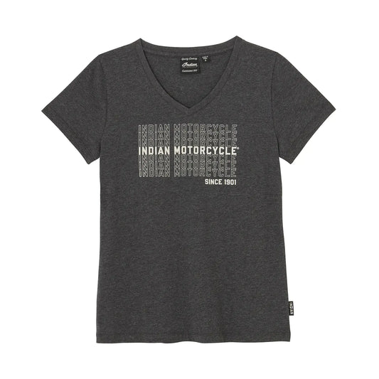 Indian Motorcycle Women's IMC Multiplied Logo T-Shirt, Gray