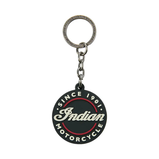 Indian Motorcycle Script Icon Keyring