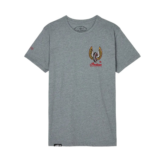 Indian Motorcycle Men's IMC X HH Winged Wheel T-shirt, Gray