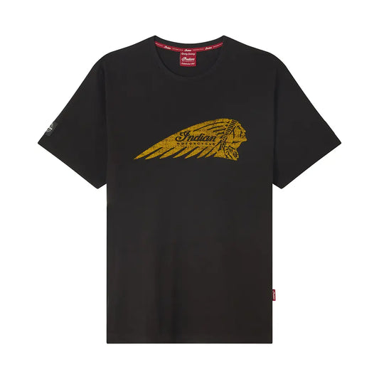 Indian Motorcycle Men's Distressed Headdress T-Shirt, Black