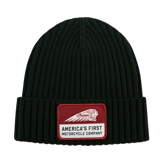 Indian Motorcycle Fisherman's Beanie, Black