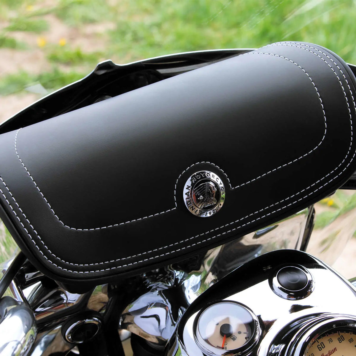 Genuine Leather Handlebar Bag, Black - image 4 of 6