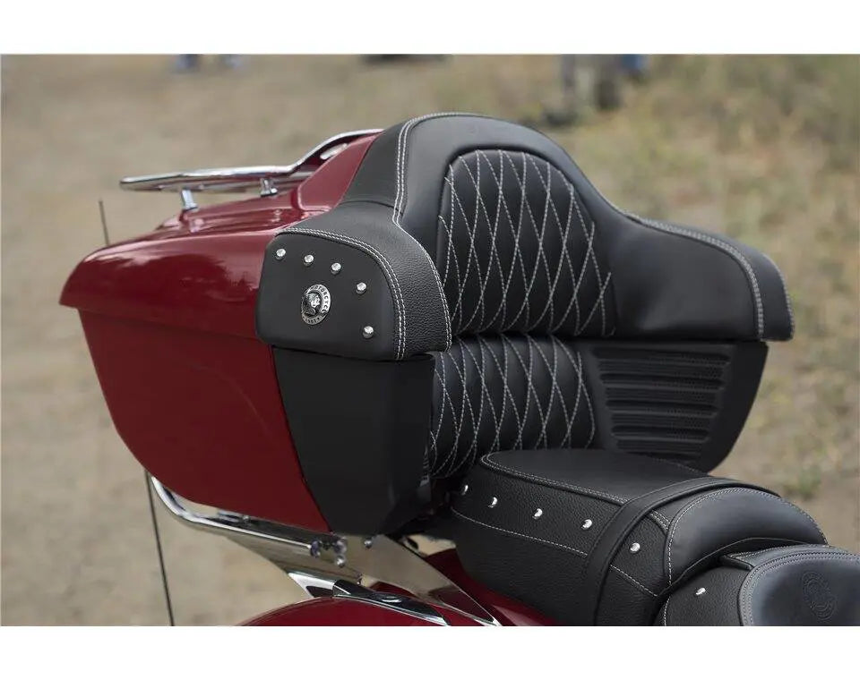 Genuine Leather Quilted Trunk Passenger Backrest Pad, Black - image 2 of 2