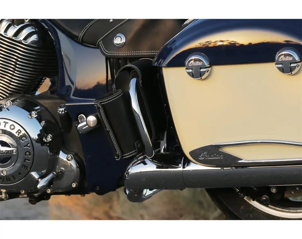Genuine Leather Rear Highway Bar Bag, Black - image 4 of 6