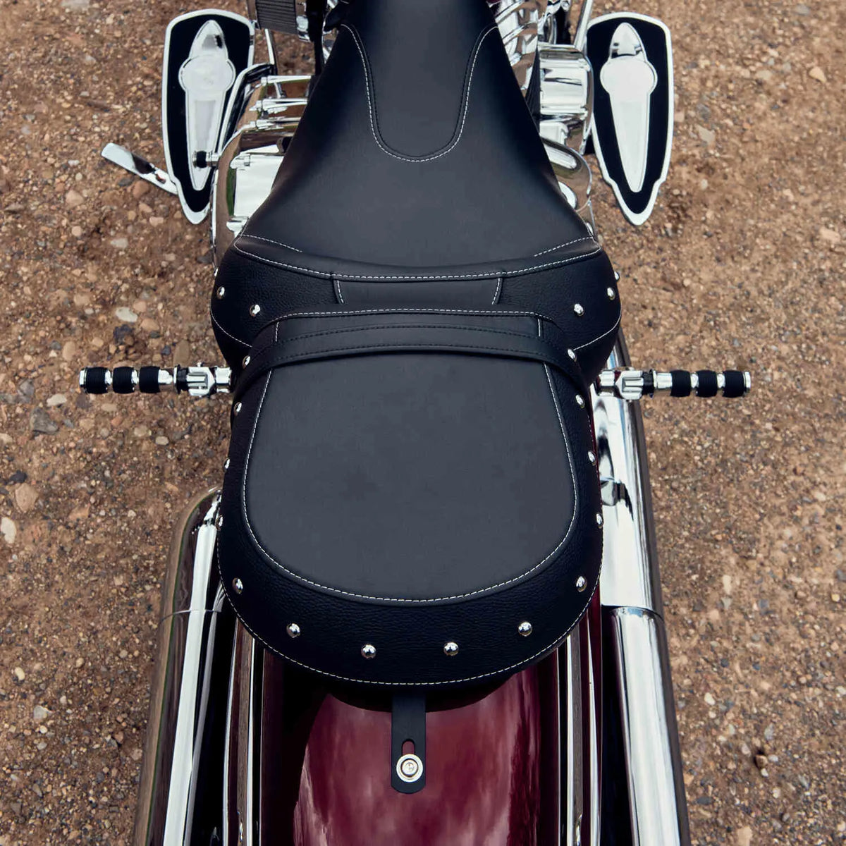 All-Weather Vinyl Passenger Seat, Black with Studs - image 4 of 6
