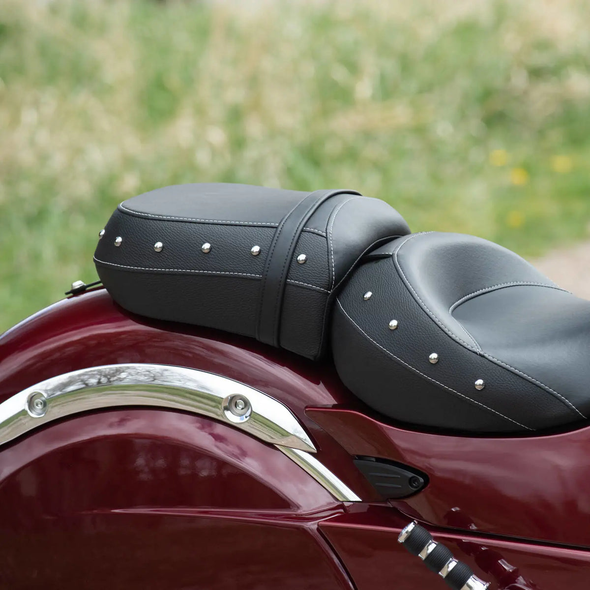 All-Weather Vinyl Passenger Seat, Black with Studs - image 5 of 6