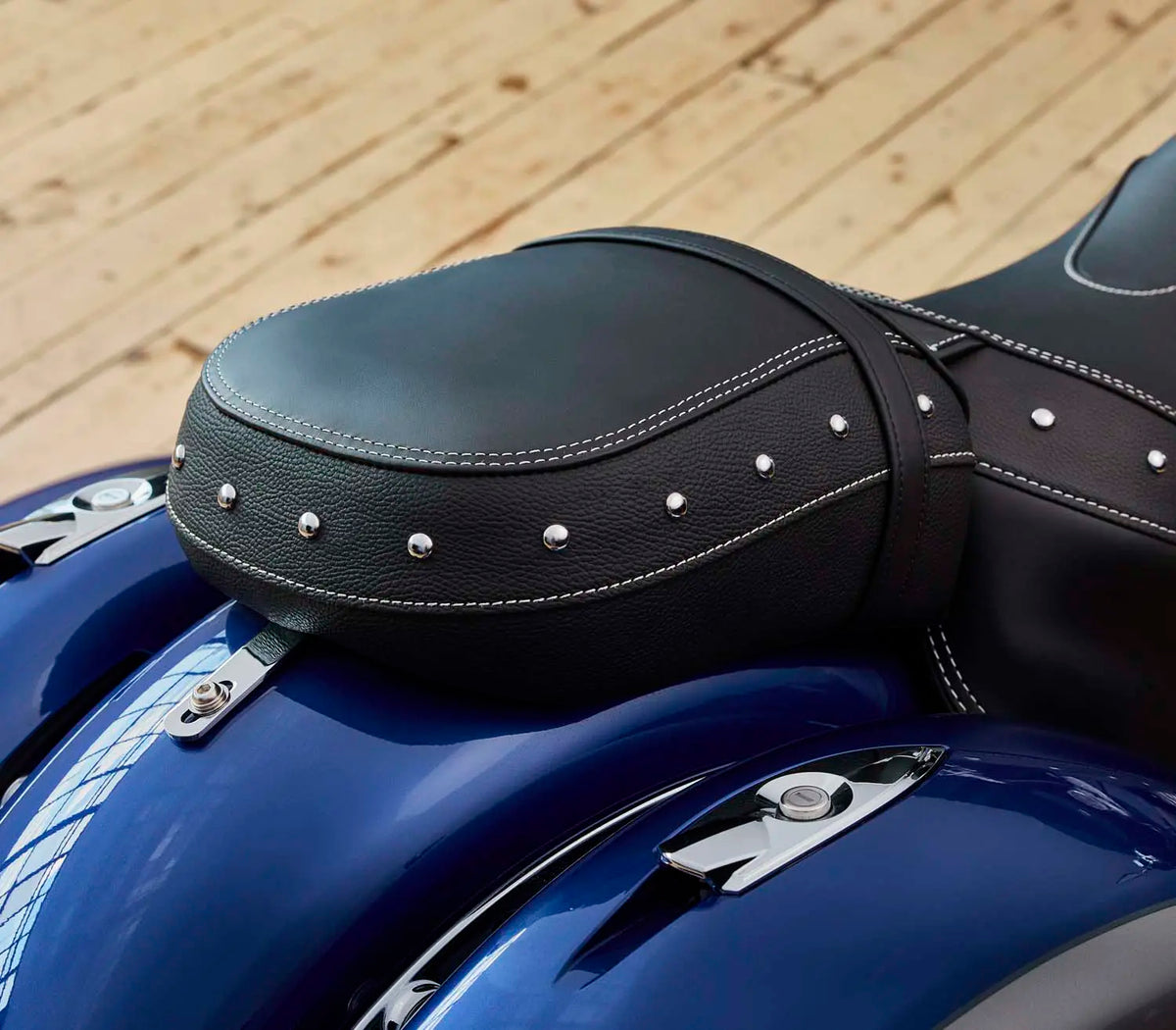 Genuine Leather Heated Passenger Seat, Black with Studs - image 2 of 2