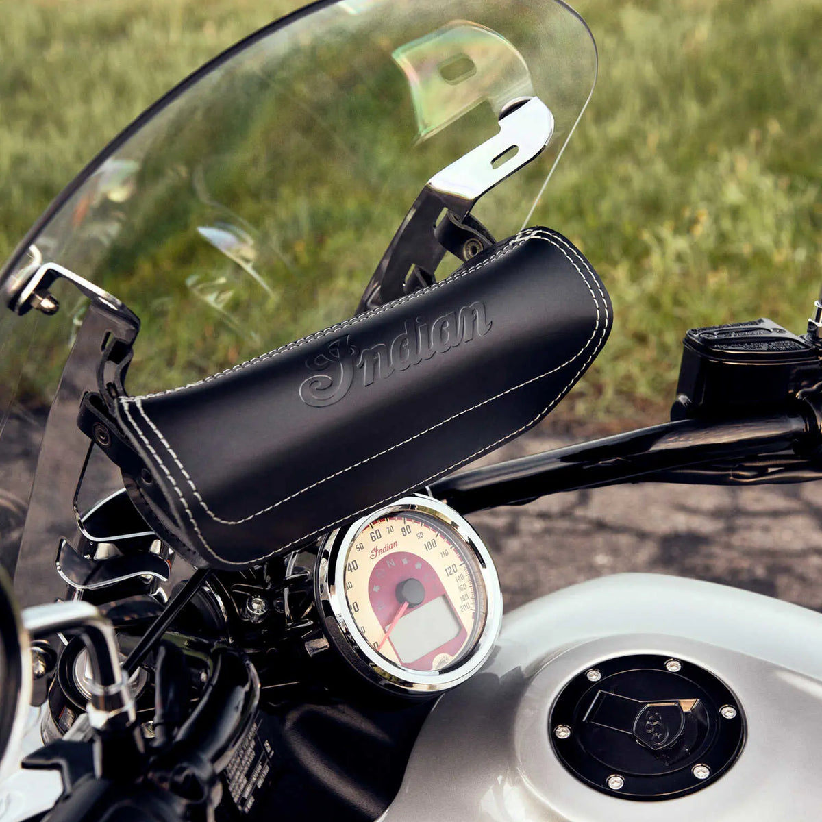 Genuine Leather Windshield Bag, Black - image 3 of 3