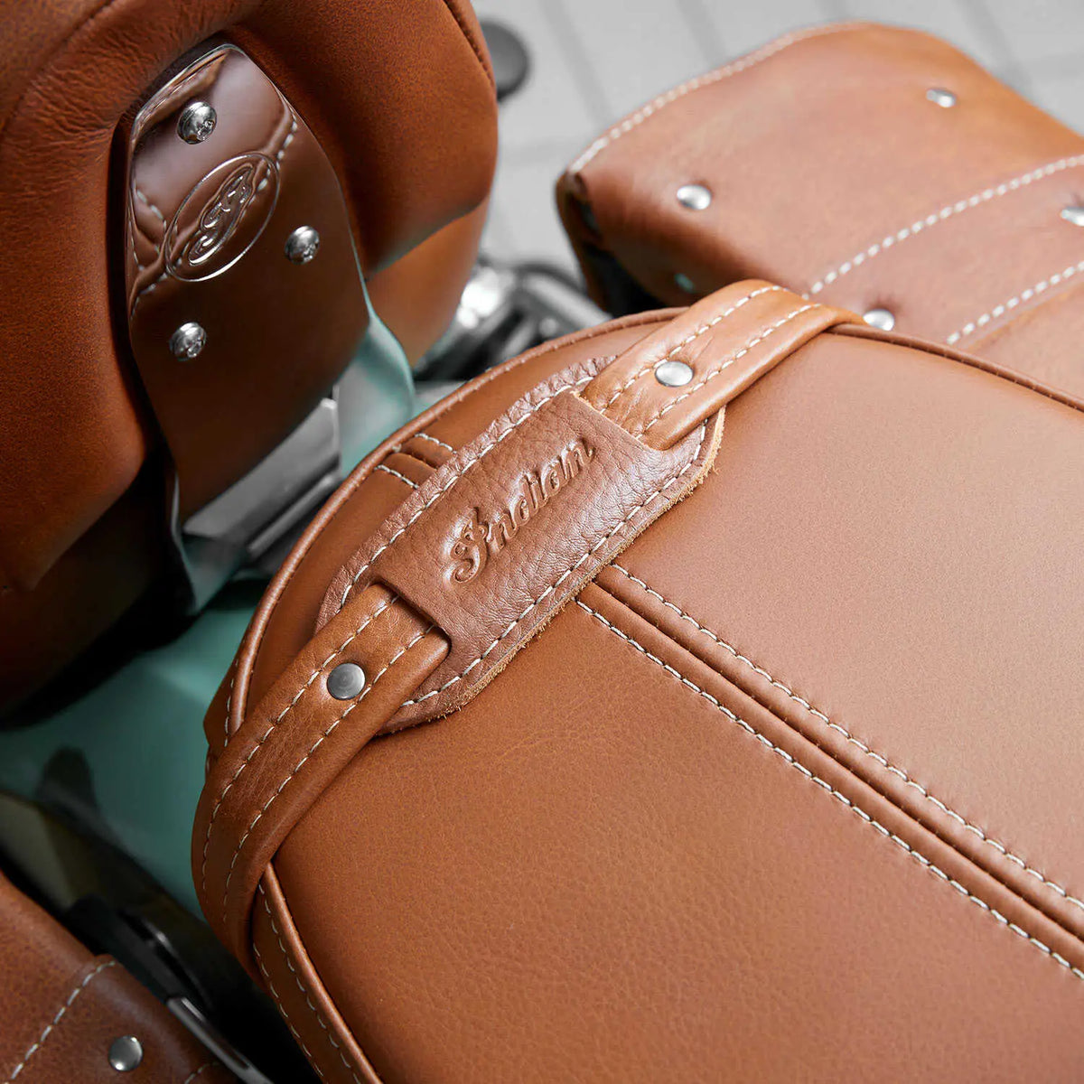 Genuine Leather Touring Passenger Seat, Desert Tan - image 7 of 7