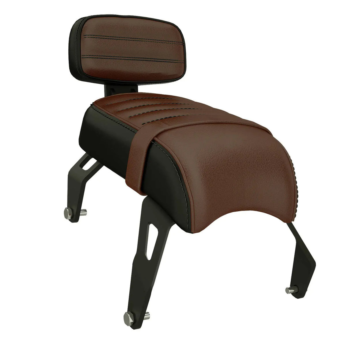 Genuine Leather Passenger Seat with Backrest, Brown - image 1 of 4
