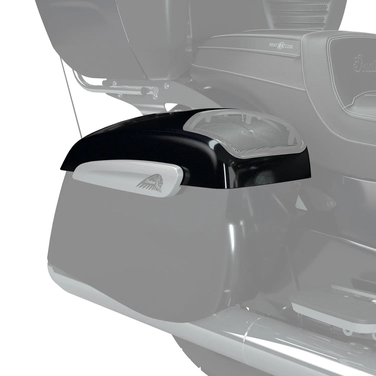 PowerBand Audio Saddlebag Speaker Lids, Pair, Thunder Black Azure Crystal - image 3 of 5