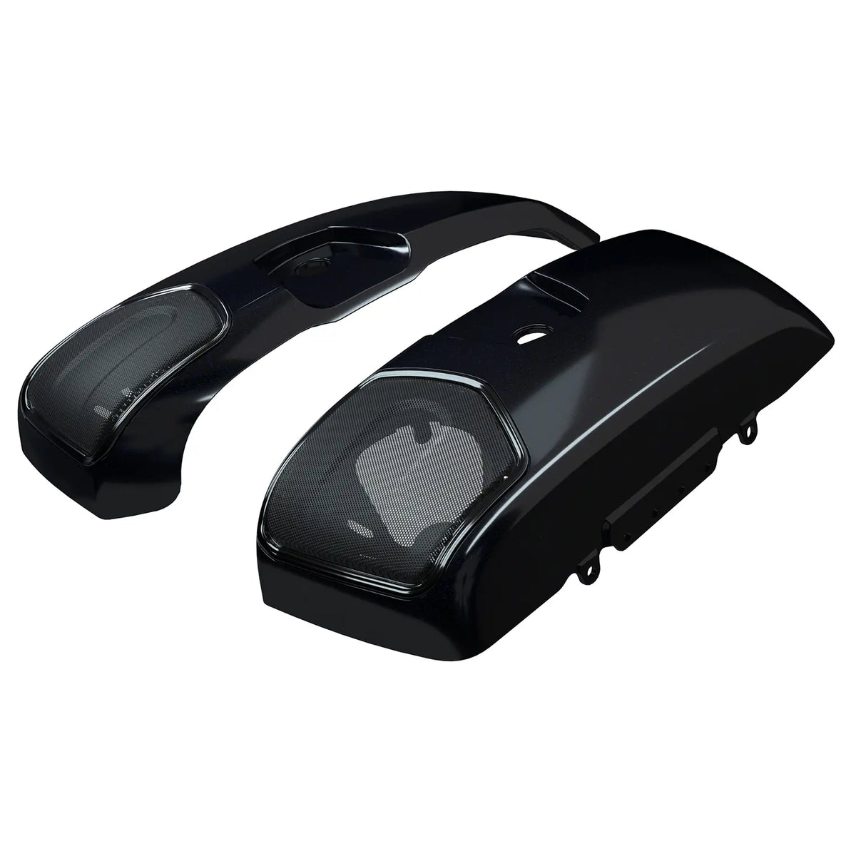 PowerBand Audio Saddlebag Speaker Lids, Pair, Thunder Black Azure Crystal - image 2 of 5