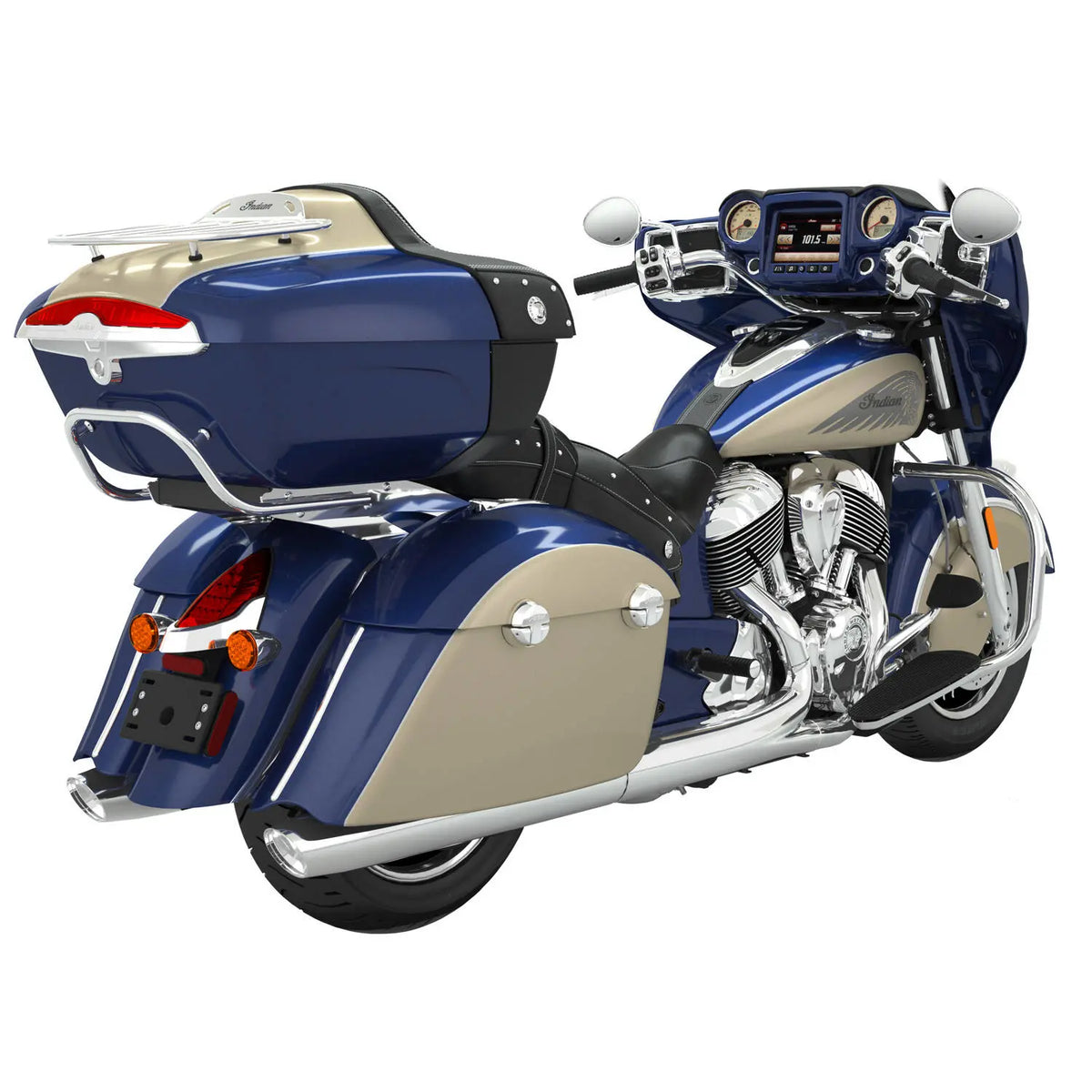 Quick-Release Lockable Trunk with Taillight, Deep Water Metallic over Dirt Track Tan - image 3 of 4