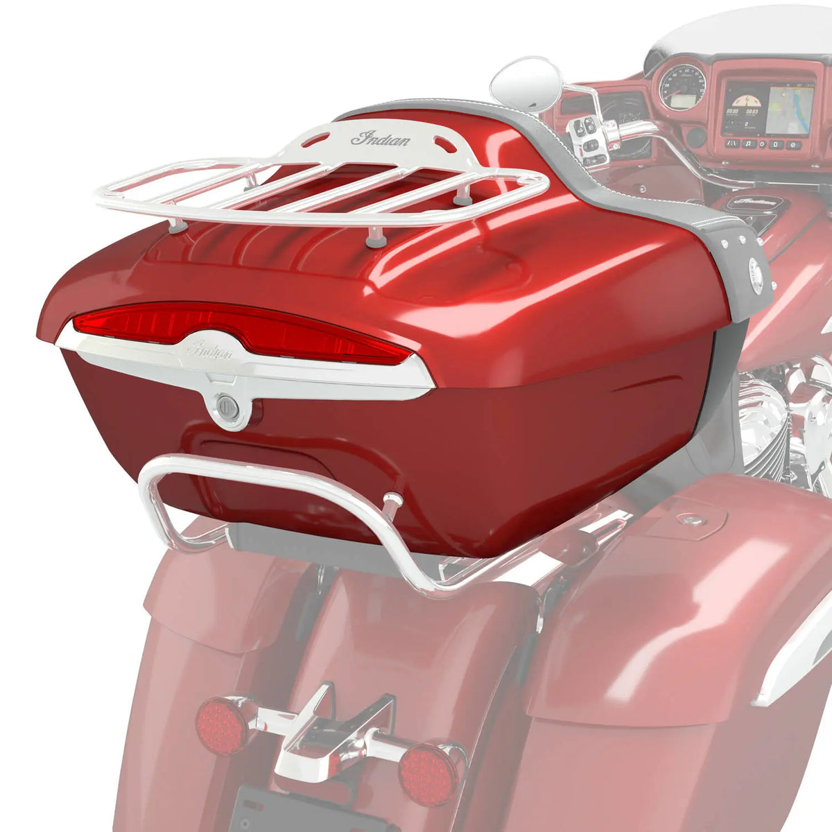 Quick-Release Lockable Trunk with Taillight, Ruby Metallic - image 4 of 4