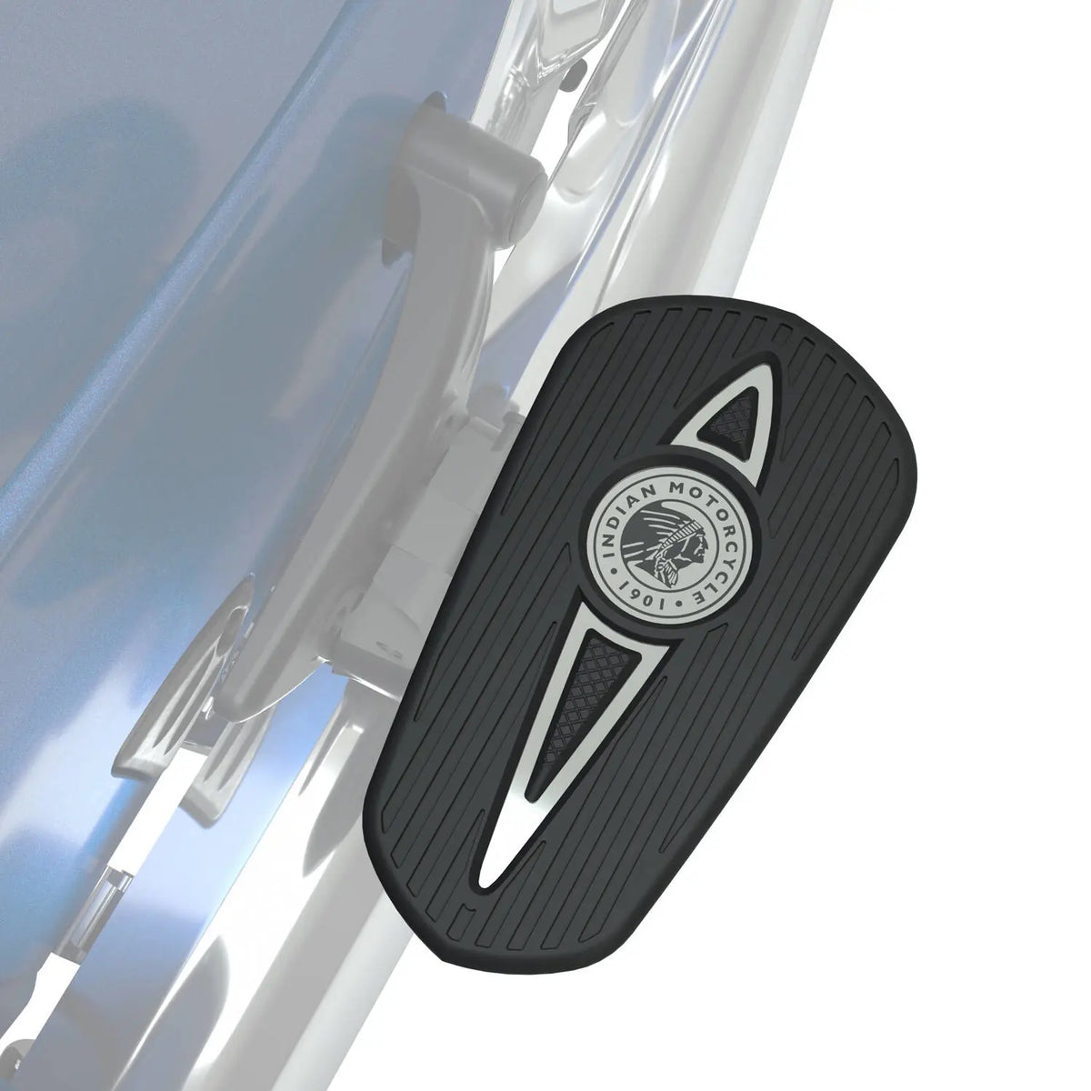 Headdress Passenger Floorboard Pads in Chrome, Pair - image 3 of 5