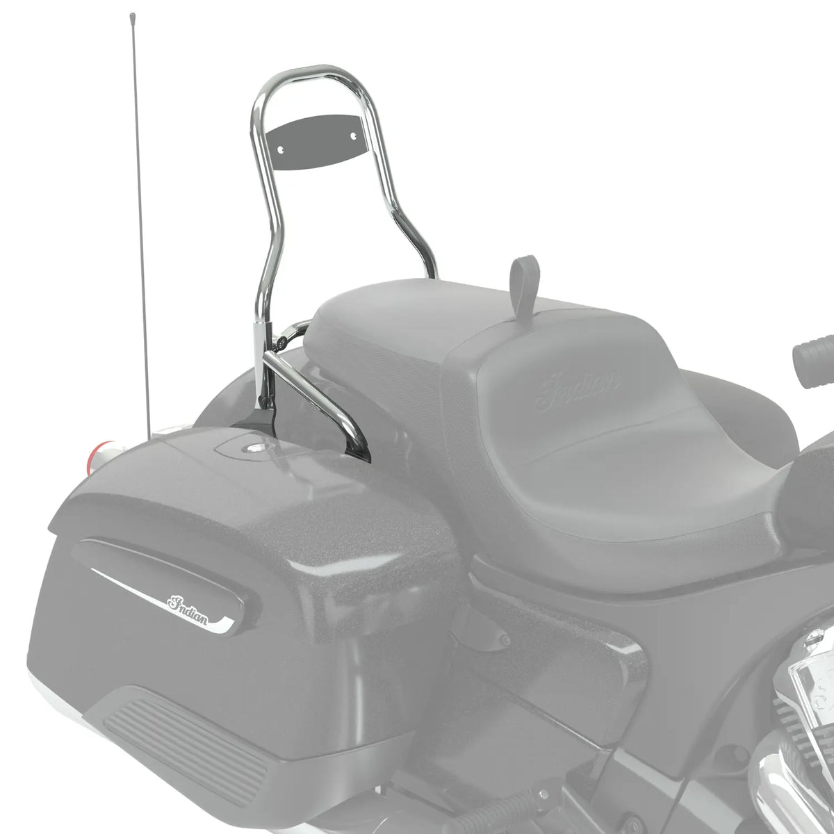 12 in. Universal Quick Release Passenger Backrest, Chrome - image 4 of 7