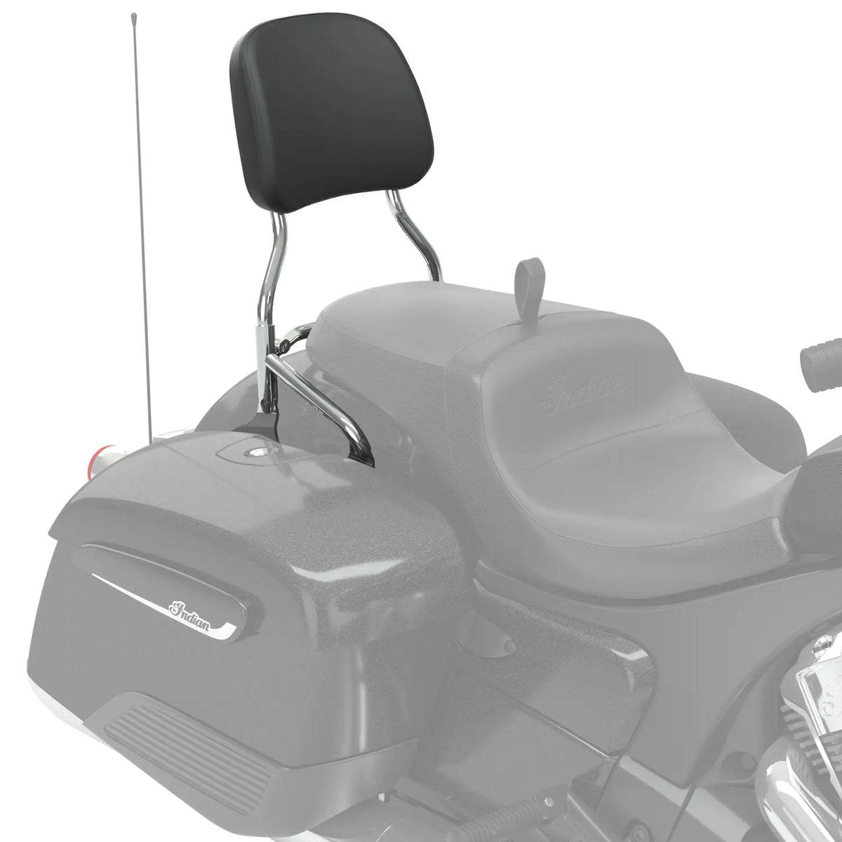 12 in. Universal Quick Release Passenger Backrest, Chrome - image 5 of 7