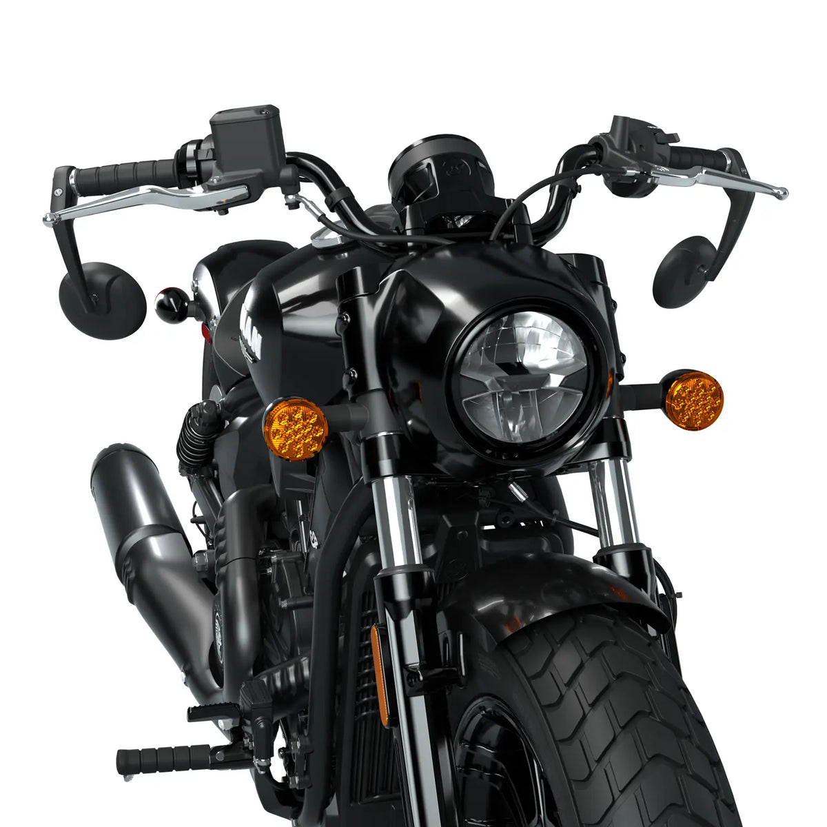 Bar End Mirrors in Black, Pair - image 3 of 4