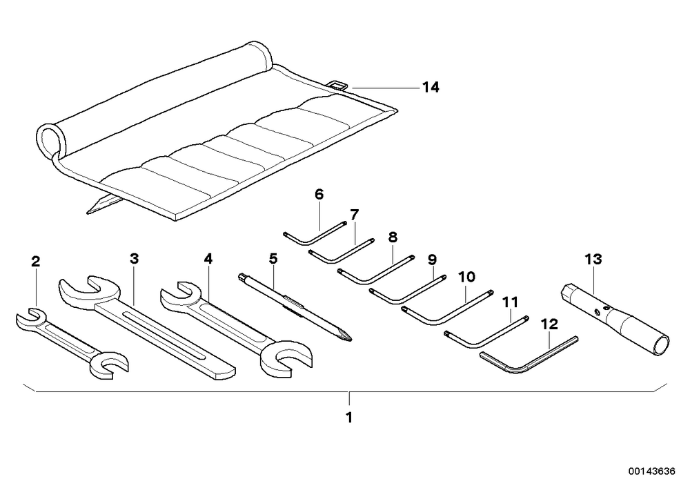 BMW Motorrad Torx Wrench - T20 — 71117691298 — parts illustration