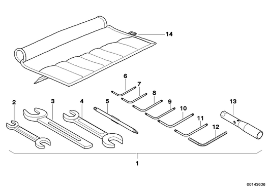 BMW Motorrad Torx Wrench - T20 — 71117691298 — parts illustration