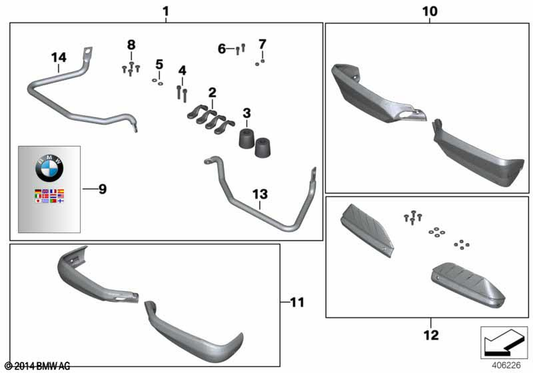 BMW Motorrad Set Of Hand Guards — 71607716043 — parts illustration