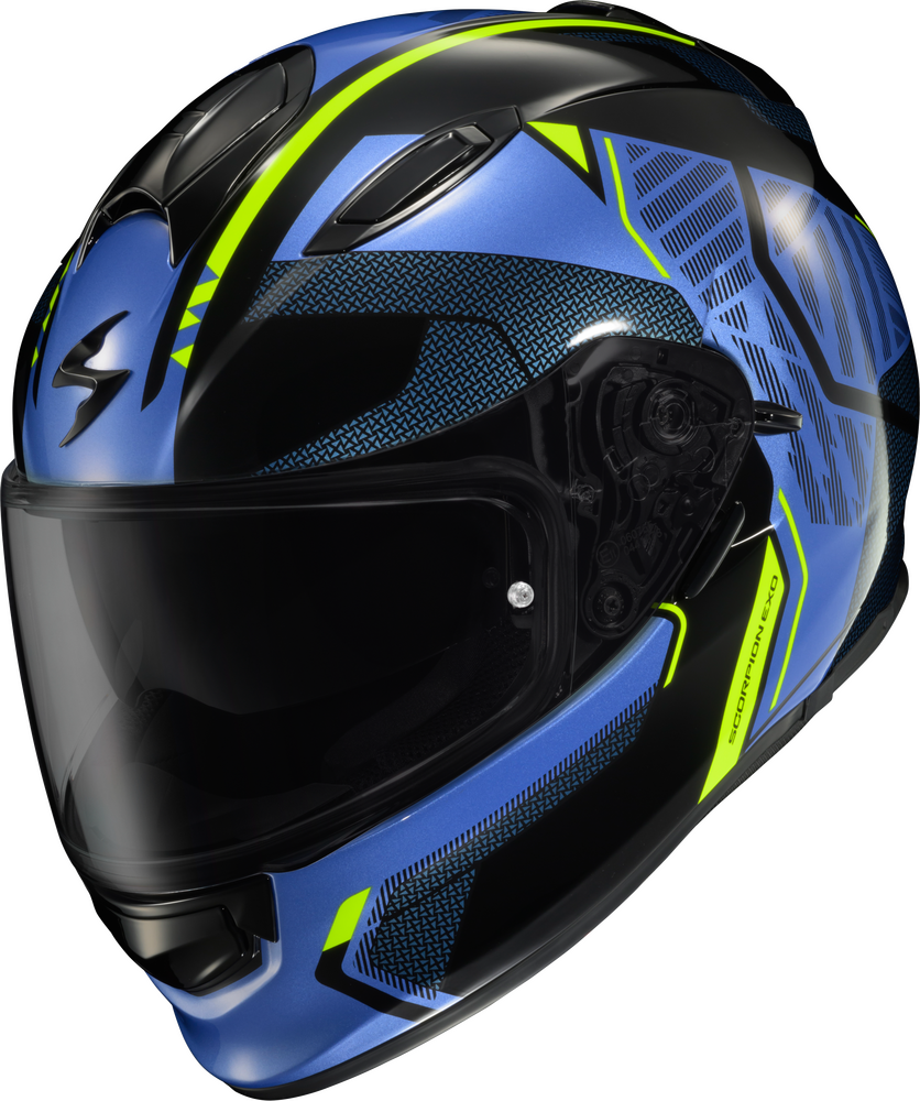 Scorpion Ryzer Switch Helmet — Blue/HiViz
